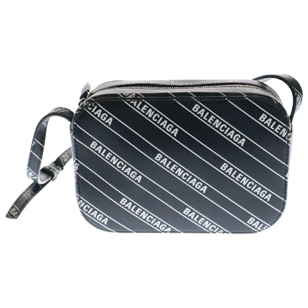 BALENCIAGA Camera Bag XS Black Leather Shoulder